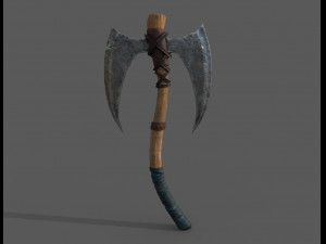 viking bearded - battle axe - pbr 3D Модель