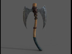 viking bearded - battle axe - pbr 3D Model