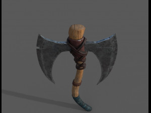 viking bearded - battle axe - pbr 3D Модель