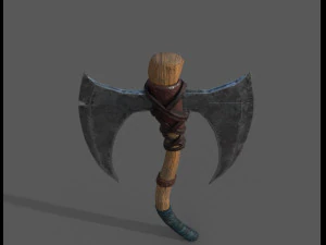 viking bearded - battle axe - pbr 3D Model