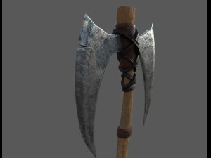 viking bearded - battle axe - pbr 3D Model