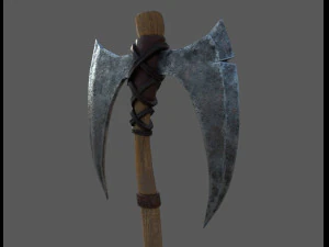 viking bearded - battle axe - pbr 3D Model