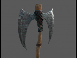 viking bearded - battle axe - pbr 3D Модель