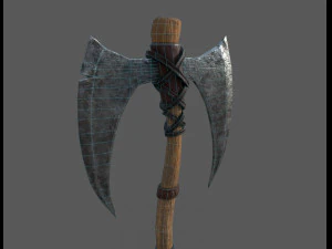 viking bearded - battle axe - pbr 3D Model