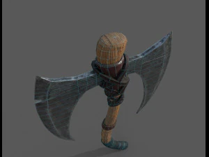 viking bearded - battle axe - pbr 3D Model