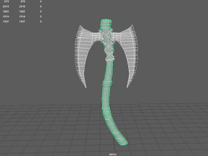 viking bearded - battle axe - pbr 3D Model