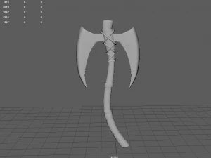 viking bearded - battle axe - pbr 3D Model