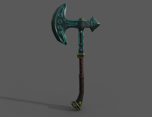 nordic axe - pbr 3D Model .c4d .max .obj .3ds .fbx .stl .blend 
