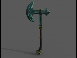 nordic axe - pbr Modelo 3D