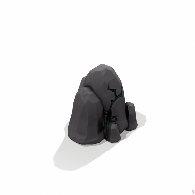 rock stylized - pbr 3D Model .c4d .max .obj .3ds .fbx .stl .blend 
