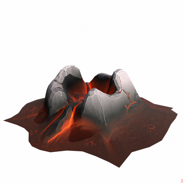 mountain stylized - pbr 3Dモデル .c4d .max .obj .3ds .fbx .stl .blend