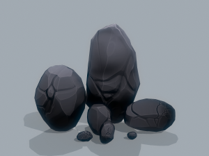 rocks stylized - pbr 3D Model