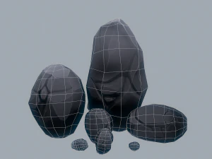 rocks stylized - pbr 3D Model