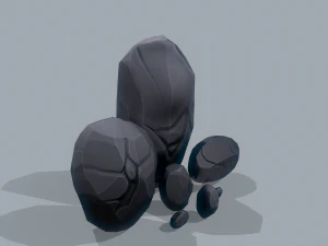 rocks stylized - pbr 3D Model