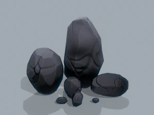 rocks stylized - pbr 3D Model