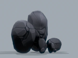 rocks stylized - pbr 3D Model