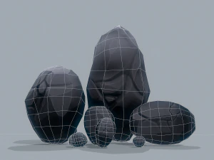 rocks stylized - pbr 3D Model