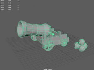 pirate cannon 3D 模型