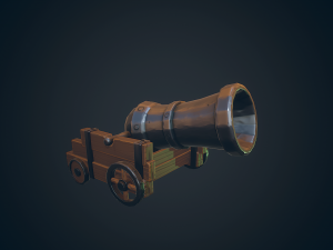 pirate cannon 3D 模型