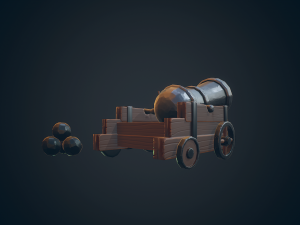 pirate cannon 3D 模型