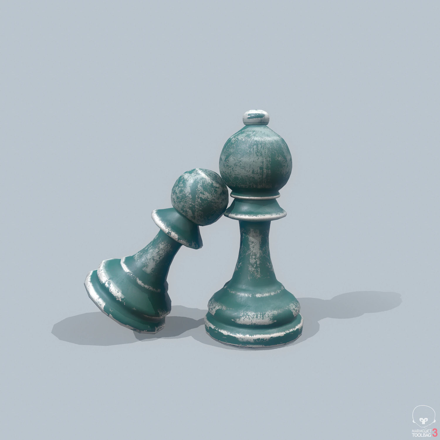 Chess pieces - pbr 3D Model .c4d .max .obj .3ds .fbx .stl .blend
