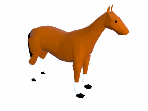 horse cartoon 3D Model