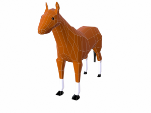 horse cartoon Modelo 3D