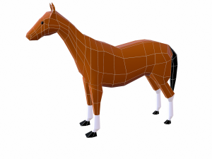 horse cartoon Modelo 3D