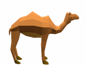 camel cartoon 3D Model