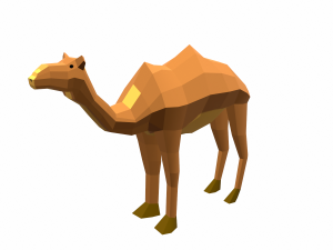 camel cartoon 3D Model