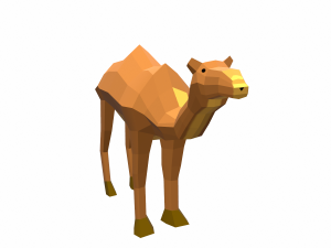 camel cartoon 3D Model