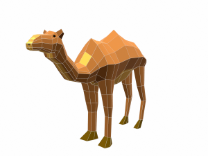 camel cartoon 3D Model
