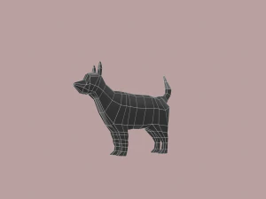 dog cartoon 3D Model