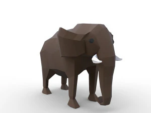 kreskówka słoń Model 3D
