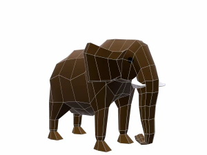 elephant cartoon 3D Model