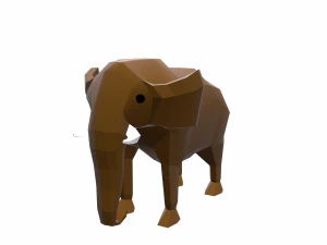elephant cartoon 3D Model