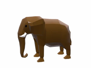elephant cartoon 3D Model