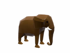 elephant cartoon 3D Model