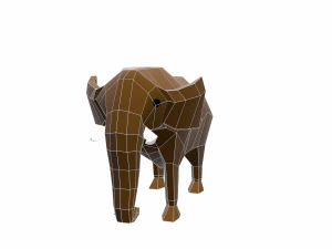 elephant cartoon 3D Model