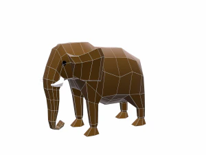 elephant cartoon 3D Model