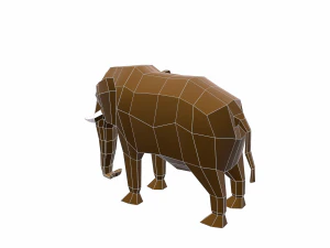 elephant cartoon 3D Model