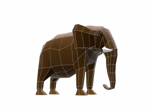 elephant cartoon 3D Model