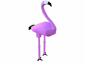 flamingo cartoon 3D Model