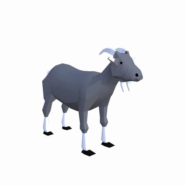 goat cartoon Model 3D .c4d .max .obj .3ds .fbx .stl .blend