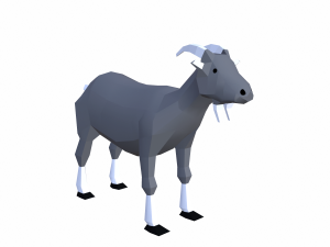 goat cartoon 3D Model
