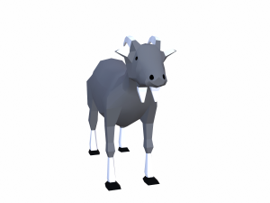 goat cartoon Model 3D
