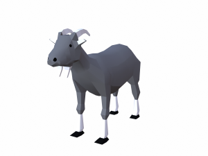 goat cartoon Model 3D