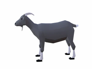 goat cartoon 3D Model