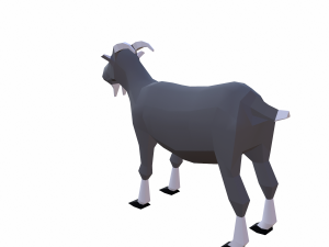 goat cartoon Model 3D