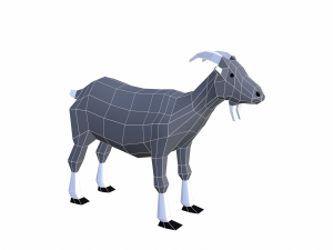 goat cartoon Model 3D